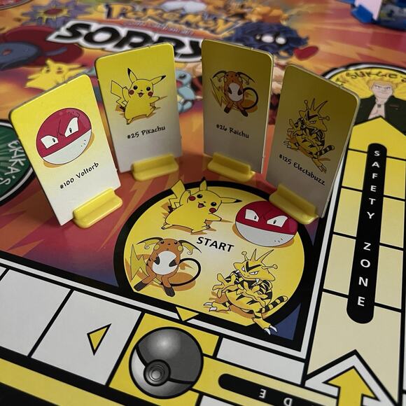 Pokemon Vintage 2000 Sorry Board Game Toy Gotta Catch Em All! Pikachu Pika - Picture 5 of 16
